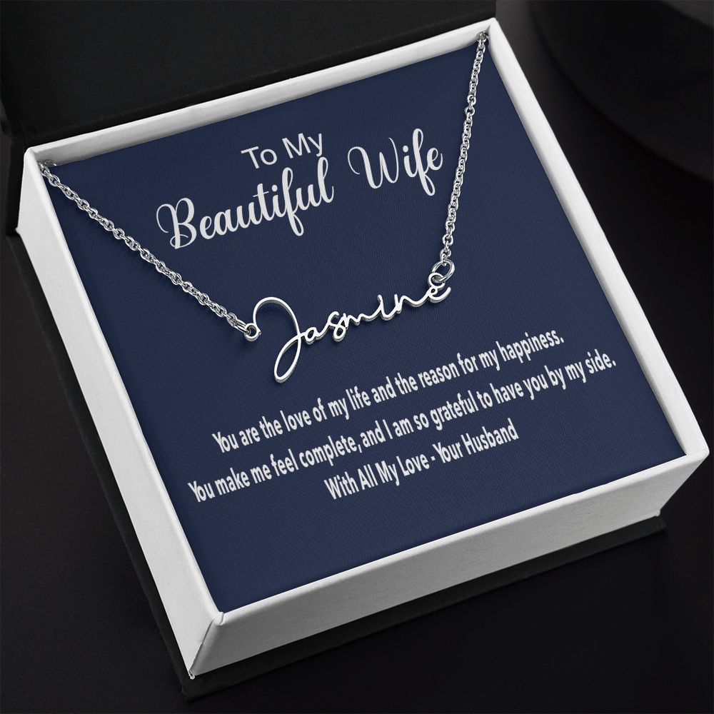 Custome-Made Personalized Name Necklace (with message card)
