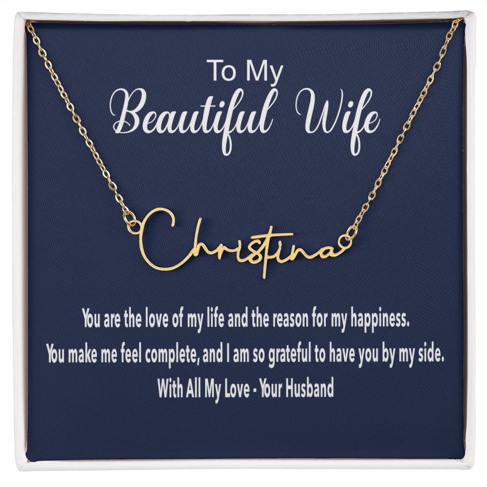 Custome-Made Personalized Name Necklace (with message card)
