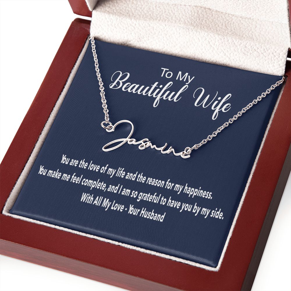 Custome-Made Personalized Name Necklace (with message card)