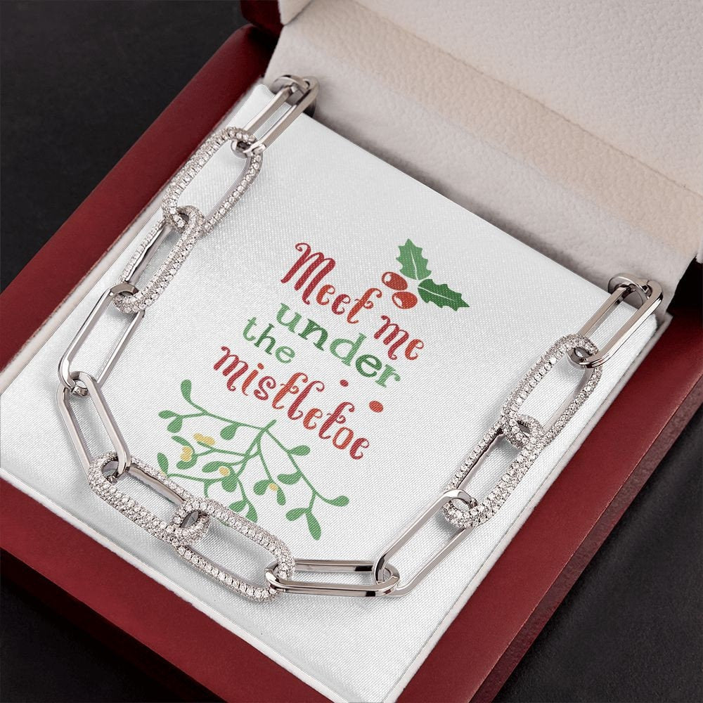 Best Gift for Christmas - Forever Linked Necklace - Meet me under the Mistletoe