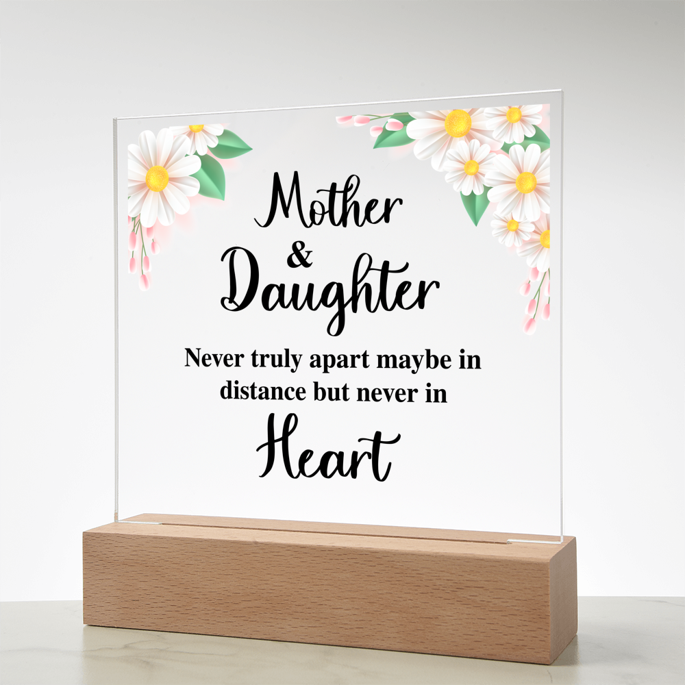 TO MY DAUGHTER DISTANCE SQUARE ACRYLIC PLAQUE