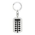 Custom Engraved Drag Racing Christmas Tree Dog Tag Keychain Gold or Steel finish