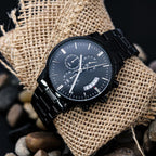 Personalized Mens Watch Custom Engraved with your message - Gift for Groom, Husband, Son, Dad, Friend, Bachelor Party