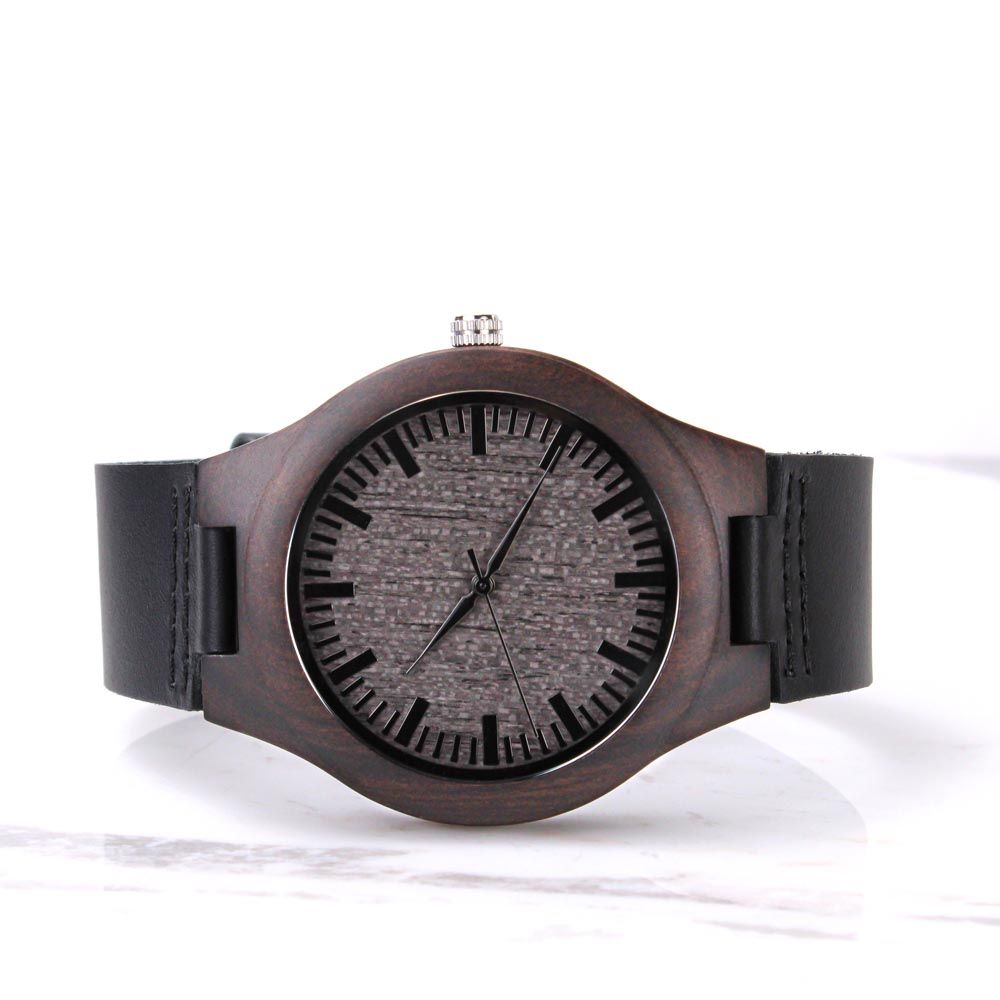 Wood Watch for Husband Engraved with Love Message