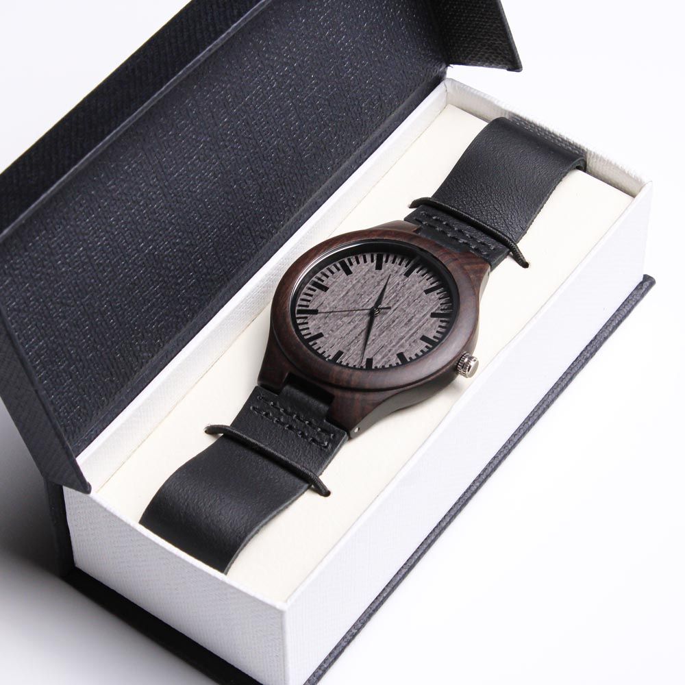 Wood Watch for Husband Engraved with Love Message