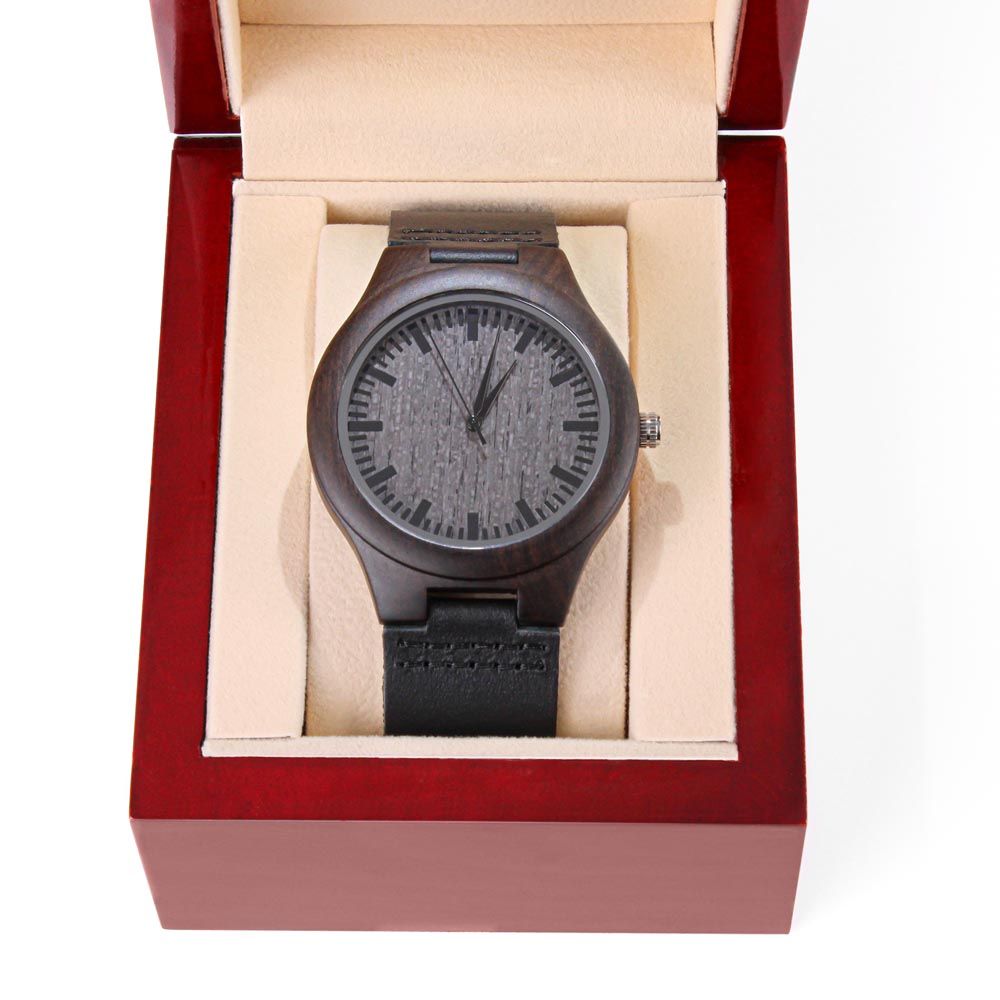 Wood Watch for Husband Engraved with Love Message