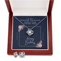 Mom to Daughter Happy Birthday - Love Knot Necklace and Earring Set