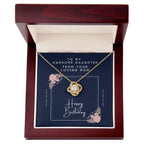 Mom to Daughter Happy Birthday - Love Knot Necklace