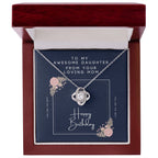 Mom to Daughter Happy Birthday - Love Knot Necklace