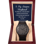 Wooden Watch with Suggestive Message Card for Husband