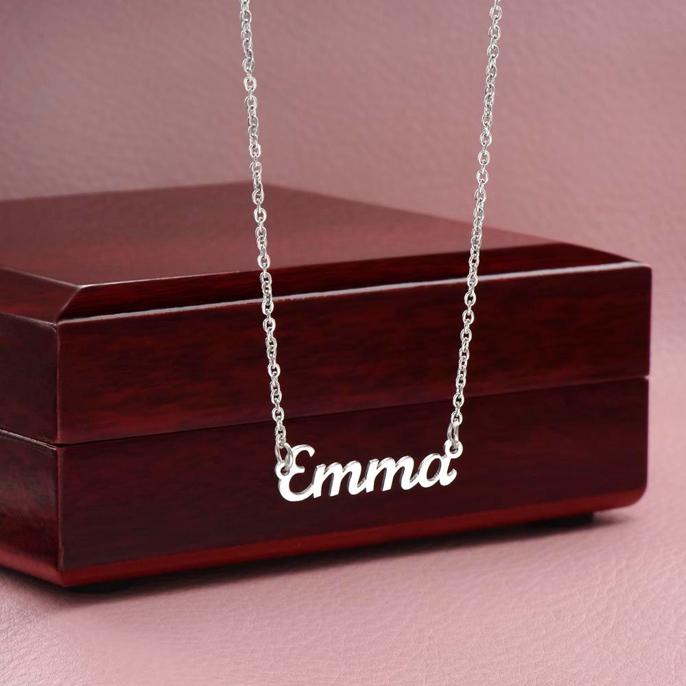 Custom Name Necklace for Wife on Any Occassion - Polished Stainless Steel