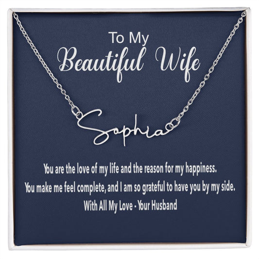 Custome-Made Personalized Name Necklace (with message card)