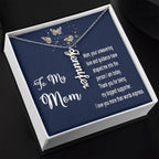 Necklace Gift for Mom - Vertical Name Necklace with Message Card for Mother's Day, Birthday, any day!