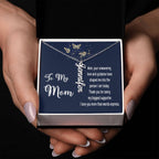 Necklace Gift for Mom - Vertical Name Necklace with Message Card for Mother's Day, Birthday, any day!