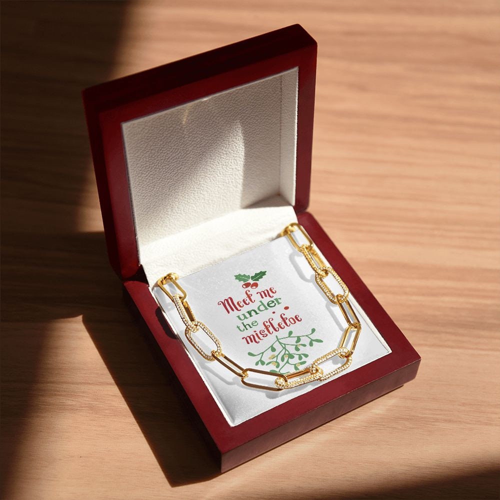 Best Gift for Christmas - Forever Linked Necklace - Meet me under the Mistletoe