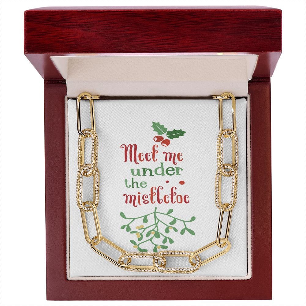 Best Gift for Christmas - Forever Linked Necklace - Meet me under the Mistletoe