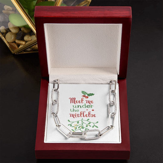 Best Gift for Christmas - Forever Linked Necklace - Meet me under the Mistletoe