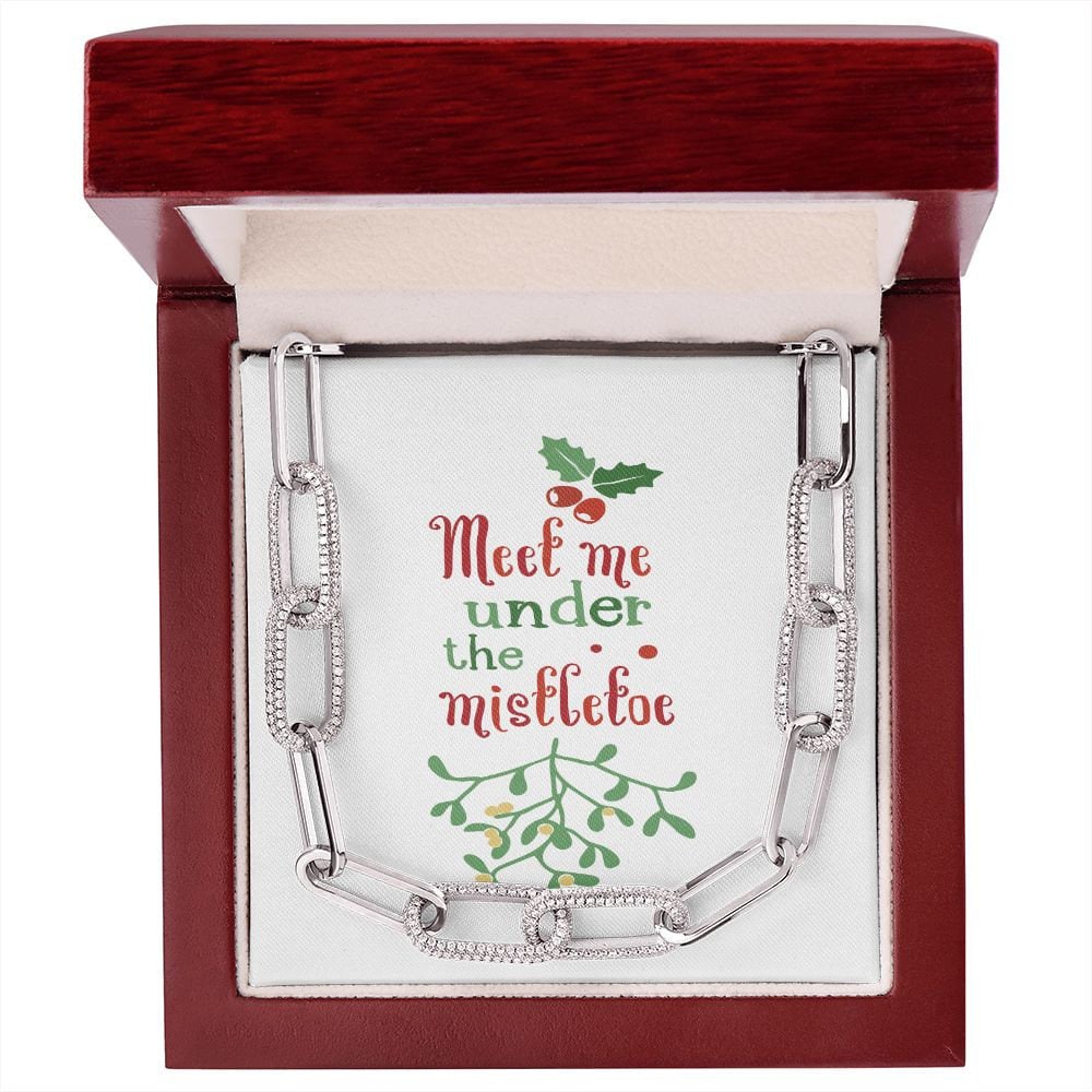 Best Gift for Christmas - Forever Linked Necklace - Meet me under the Mistletoe